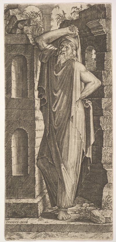 Szent Fülöp, bal kezével csípőre, jobbjával ő..., 1545. alkotó: Lambert Suavius