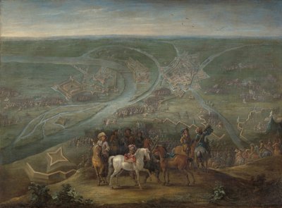 Francia parancsnokok Rheinberg ostrománál, 1672 alkotó: Lambert de Hondt (II)