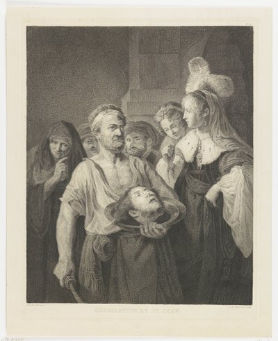 Salome átveszi Keresztelő János fejét alkotó: Lambertus Antonius Claessens