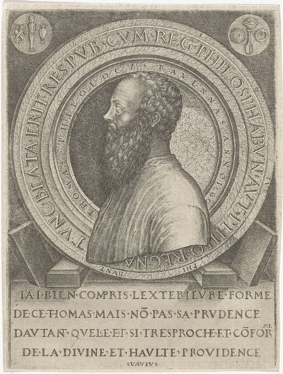 Thomas van Ravenna filológus portréja alkotó: Lambertus Suavius