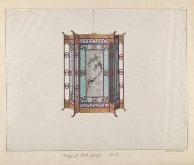 Teremlámpa tervezése, kb. 1800-1810 . alkotó: Lamqua