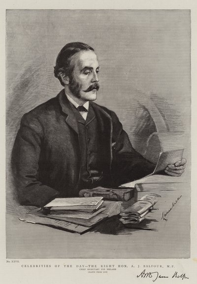A nap hírességei, a jobboldal, tisztelt A J Balfour, képviselő alkotó: Lance Calkin