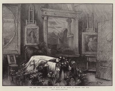 A néhai Lord Leighton a Holland Park Road-i stúdiójában nyugszik alkotó: Lance Calkin