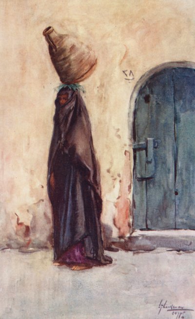 Egyiptom népe: Fellaha Hamla el Belassi (színes litográfia). alkotó: Lance Thackeray