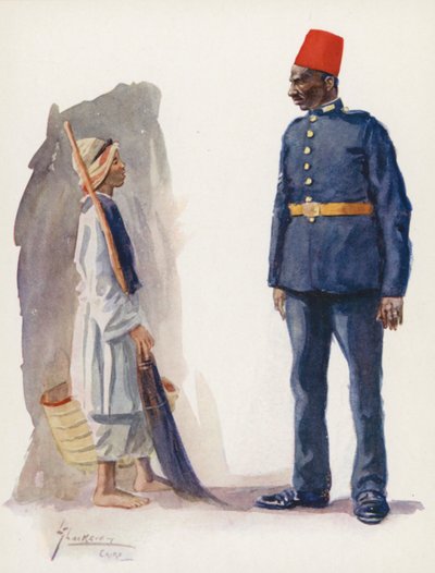 Egyiptom népe: Ascari Balis wa waled (színes litográfia). alkotó: Lance Thackeray