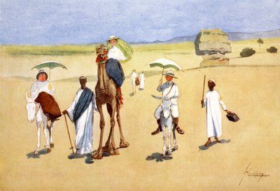 "A piramisok körül", 1908. alkotó: Lance Thackeray