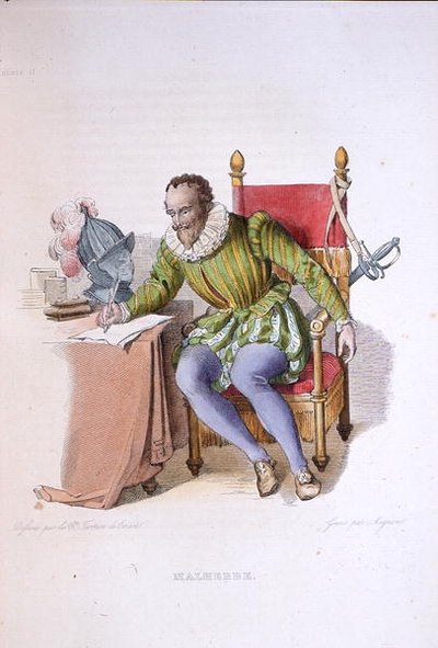 Francois de Malherbe (1555-1628) portréja, illusztrációja E. Mennechet „Le Plutarque Francais” című művéből, 1835-ben Párizsban (színes metszet) alkotó: Lancelot Theodore (after) Turpin de Crisse