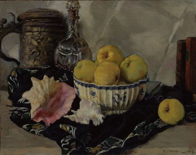 Csendélet. Kagyló és alma, 1917 alkotó: Lanceray
