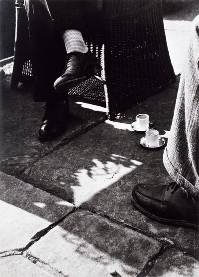 At Coffee (szüreti zselatin ezüst fénykép) alkotó: Laszlo Moholy Nagy