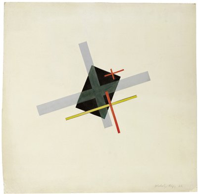Kollázs fekete középponttal, 1922 alkotó: Laszlo Moholy Nagy