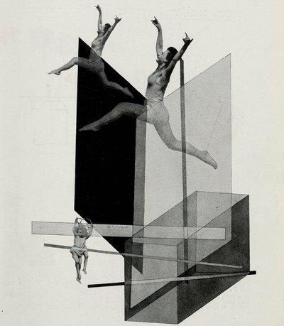 Humánmechanika Varieté. A Bauhaus Die Bühne im Bauhaus színpadáról, 1925. alkotó: Laszlo Moholy Nagy