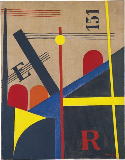 Nagyvasút festmény, 1920 alkotó: Laszlo Moholy-Nagy