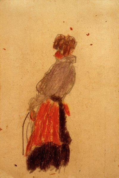 Cím nélkül (álló nő narancssárga köténnyel) alkotó: Laszlo Moholy-Nagy