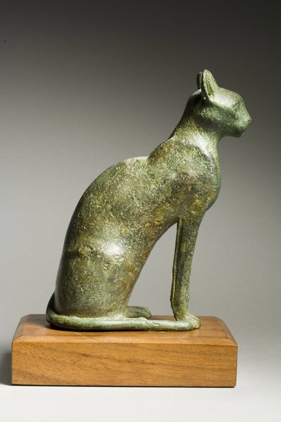Macska, késő dinasztikus időszak, ie 664-332 (bronz) alkotó: Late Period Egyptian