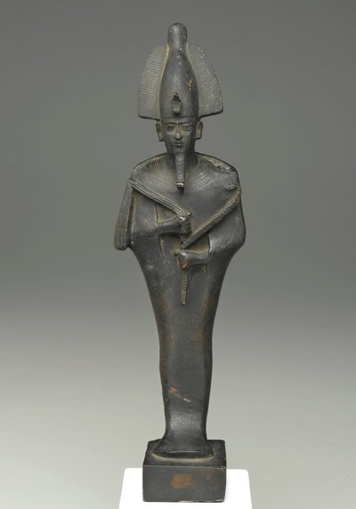 Ozirisz álló mumiforma alakja, ie 664-332 (bronz) alkotó: Late Period Egyptian