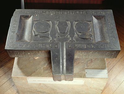 Hor-ir-aa fogadalmi táblája, Saite (bazalt) alkotó: Late Period Egyptian