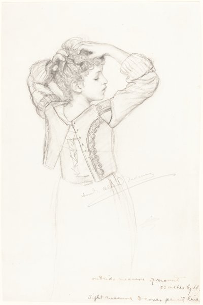 Fiatal lány öltözködés alkotó: Laura Theresa Alma-Tadema