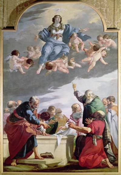 Szűz mennybemenetele, 1635 alkotó: Laurent de la Hyre