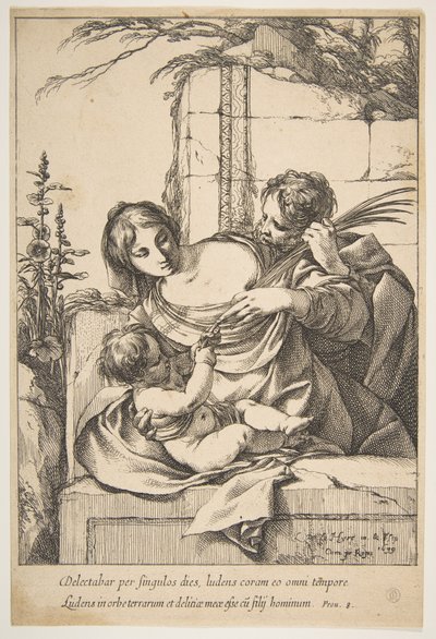 Szent Család tenyérrel, 1639. alkotó: Laurent de la Hyre
