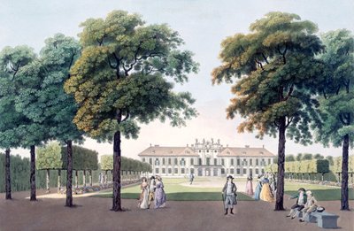 Kilátás az Öröm-kastélyra Hetzendorfban, Bécsben, 1790-es évek alkotó: Laurenz Janscha
