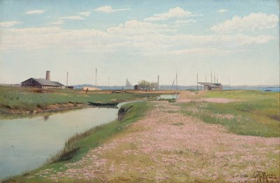 A folyó és a kikötő Frederiksværknél alkotó: Laurits Andersen Ring