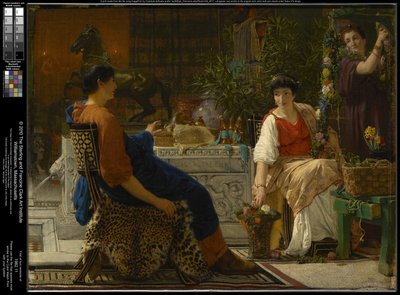 Előkészületek az ünnepségekre (Virágfüzér) alkotó: Lawrence Alma-Tadema
