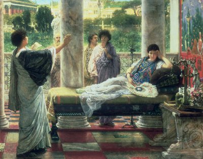 Catullus verseit olvassa Lesbia házában, 1870 alkotó: Lawrence Alma Tadema