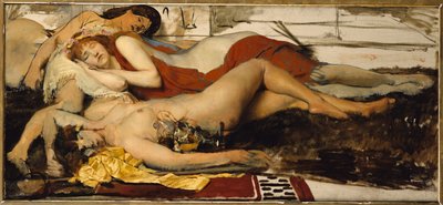 Kimerült Maenides, 1873-74 körül alkotó: Lawrence Alma Tadema