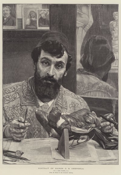 Signor G B Amendola portréja alkotó: Lawrence Alma-Tadema