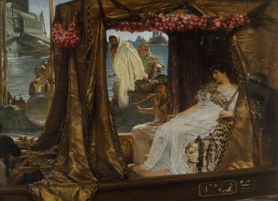 Antonius és Kleopátra találkozása alkotó: Lawrence Alma Tadema