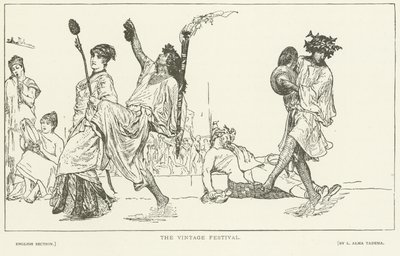 Das Weinfest (Gravur) von Lawrence Alma Tadema