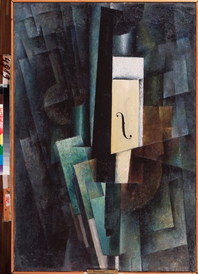 Zene, kompozíció (Zene, Kompozíció) - Lazar Zuperman (1900-1921) festménye, olaj, vászon alkotó: Lazar Zuperman