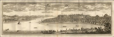 1711 illusztráció - A konstantinápolyi Nagy Szeráj látképe alkotó: Le Blond