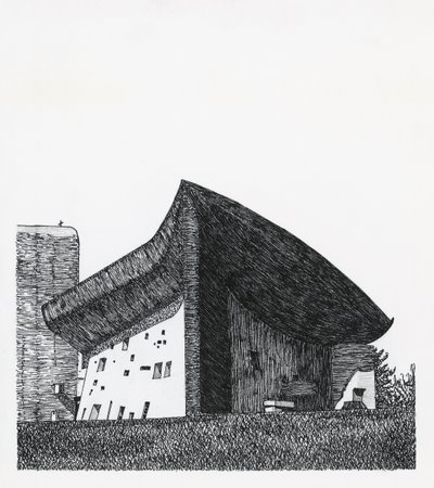 Notre Dame du Haut kápolna Ronchamp-ban alkotó: Le Corbusier (1887-1965)