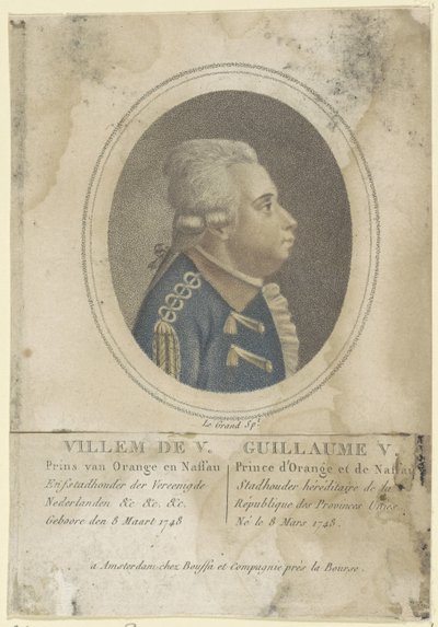 V. Vilmos, Orange-Nassau hercegének portréja alkotó: Le Grand