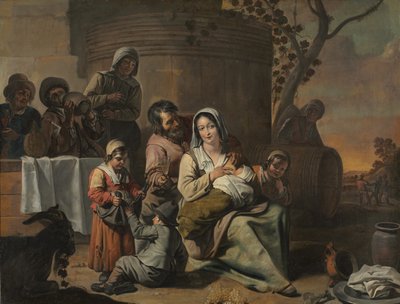 Le Nain-i kör - Szüreti jelenet és táncoló parasztgyerekek (festménypár), 1650-es évek alkotó: Le Nain Brothers