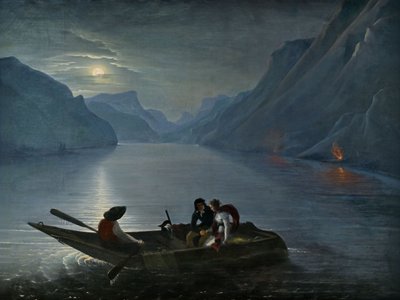 Julie és Saint-Preux a Genfi-tónál, 1824. alkotó: Le Prince