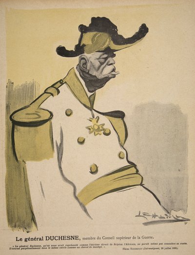Duchesne tábornok, a Haditanács tagja, illusztráció a „L