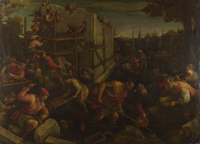 Bábel tornya, kb. 1600 alkotó: Leandro Bassano