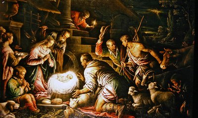 Imádás (olaj, vászon) alkotó: Leandro da Ponte Bassano