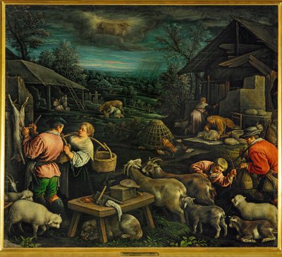 April (festmény vászonra) alkotó: Leandro da Ponte Bassano