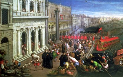 Riva degli Schiavoni, Velence (olaj, vászon) (64549 részlet) alkotó: Leandro da Ponte Bassano
