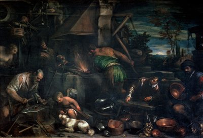 Vulkán kovácsa (olaj, vászon) alkotó: Leandro da Ponte Bassano