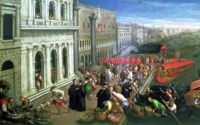 A Riva degli Schiavoni, Velence alkotó: Leandro da Ponte Bassano