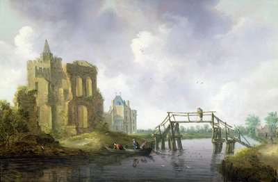 A híd Heemstede-ben, Haarlem mellett alkotó: Leendert or Leonard Knijff