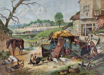 Múlt és jelen, 1860 körül (fametszet, papír) alkotó: Leighton Bros