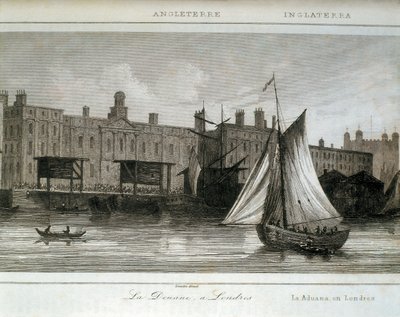 Londoni vám a Temze folyón, Anglia (metszet) alkotó: Lemaitre