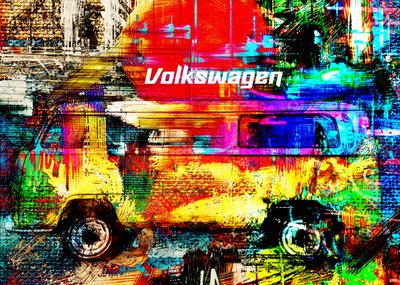 Élénk városi busz alkotó: Lembayung senja studio [Vintage Poster]