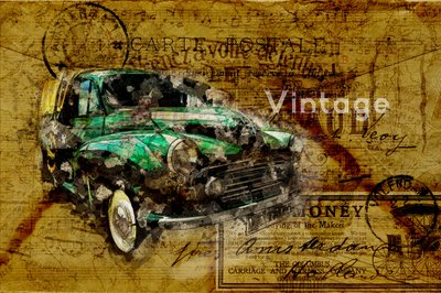 Régi autós utazási térkép alkotó: Lembayung senja studio [Vintage Poster]