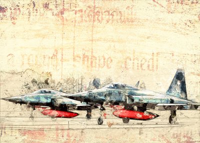 Régi harci repülőgépek alkotó: Lembayung senja studio [Vintage Poster]